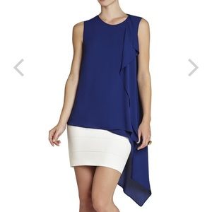 BCBG MaxAzria Edythe Cascade Draped Blouse
